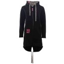 ZWILLINGSHERZ Hoodiemantel LIZ - Schwarz mit Leodetails L