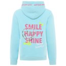 ZWILLINGSHERZ Hoodie "Paillette Smile" - Türkis S