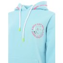 ZWILLINGSHERZ Hoodie "Paillette Smile" - Türkis S