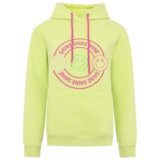 ZWILLINGSHERZ Hoodie "Smile Shine" - Lime L