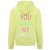 ZWILLINGSHERZ Hoodie "Smile Shine" - Lime L