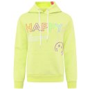 ZWILLINGSHERZ Hoodie "Happy Smiley" - Lime M