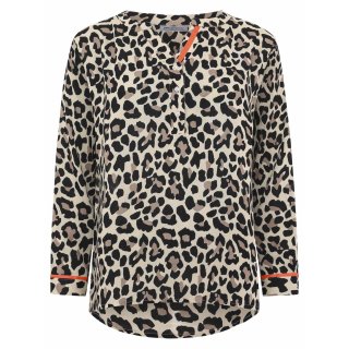 ZWILLINGSHERZ Bluse "Leo Wild Mind" mit Details in Neonorange