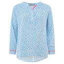 ZWILLINGSHERZ Bluse "Leo Wild " mit Details in Neonpink - Blau