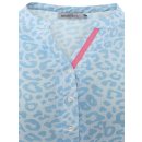 ZWILLINGSHERZ Bluse "Leo Wild " mit Details in Neonpink - Blau