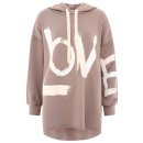 ZWILLINGSHERZ Hoodie "Love" - Taupe