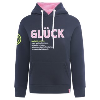 ZWILLINGSHERZ Hoodie "Glück" - Dunkelblau